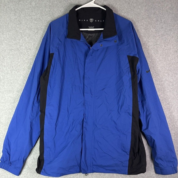 Nike Golf Storm Fit Jacket Adult Large Blue Full Zip Windbreaker Coat Mens - Picture 1 of 12